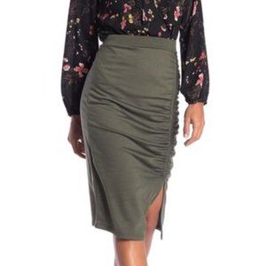 Pleione Knit Ruched Skirt NWT
